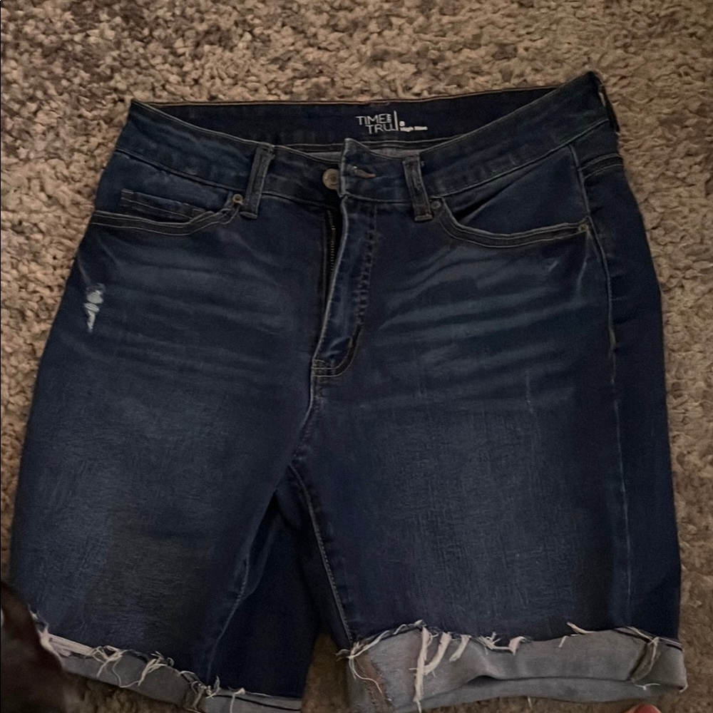 Time and Tru Dark Blue Jean Shorts